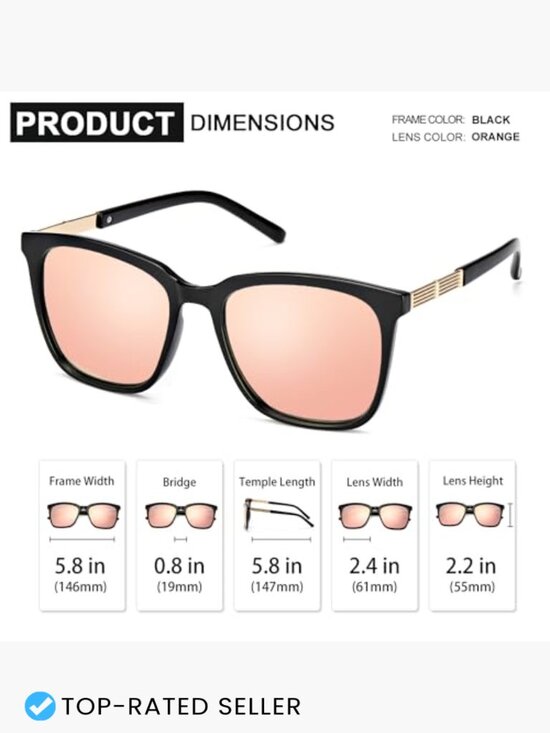 Oversized Square Sunglasses for Women Lightweight UV400 Protection Trendy main image 5